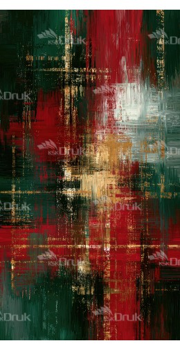 Tło profilowe – świąteczna abstrakcja w czerwieni, zieleni i złocie | PR_86